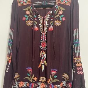 Johnny Was Embroidered Top L